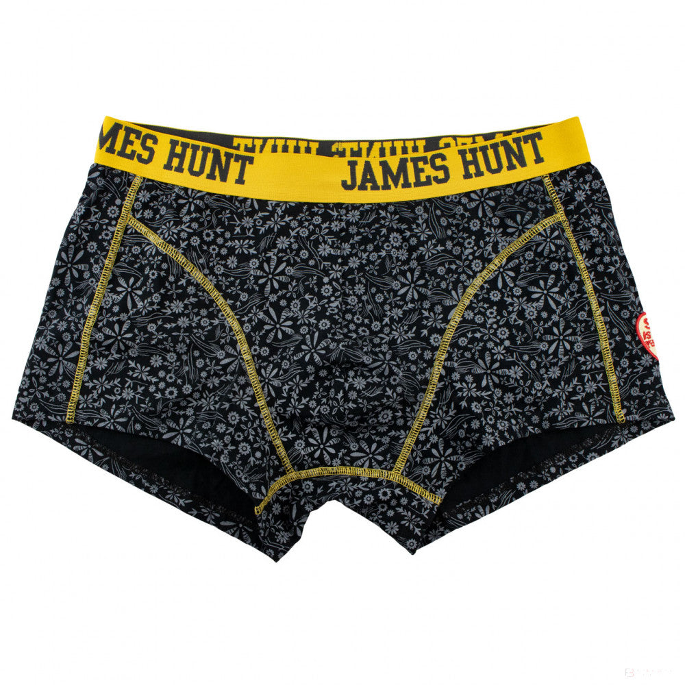 James Hunt Underwear, Seventies Boxer Shorts - Double Pack, Black, 2021