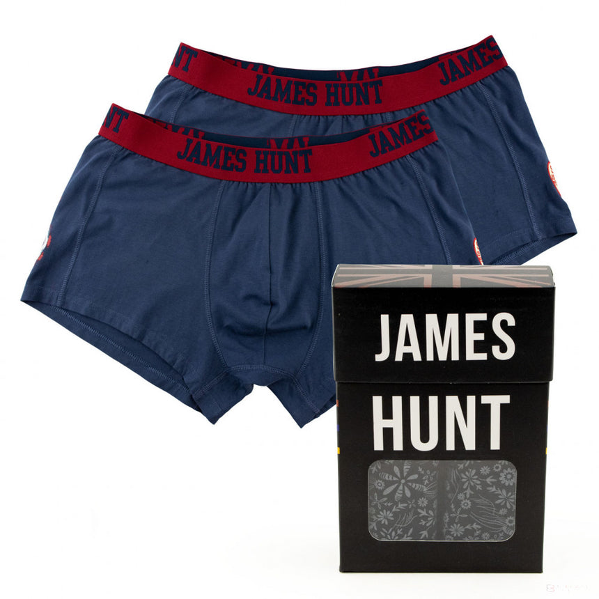James Hunt Underwear, 76 Boxer Shorts - Double Pack, Blue, 2021 - FansBRANDS®