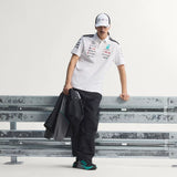 Mercedes polo, team, engineers, adidas, white, 2026