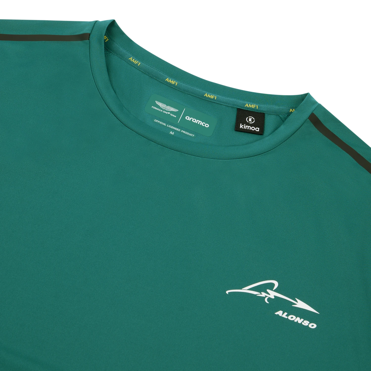 Fernando Alonso t-shirt, Kimoa, active wear, green, 2024