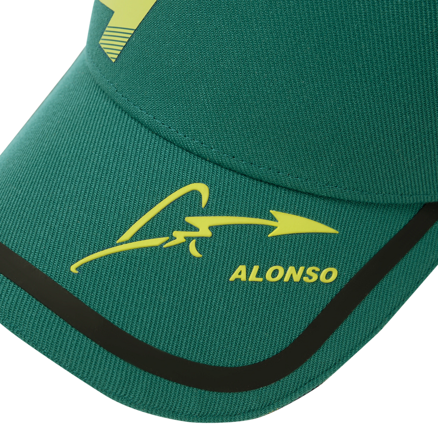 Gorra de Fernando Alonso, Kimoa, técnica, verde, 2024