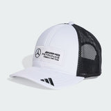 Mercedes cap, trucker, long logo, white 🔥