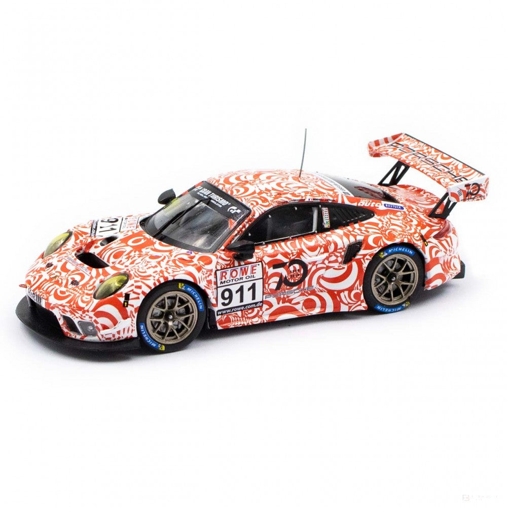 Manthey-Racing Porsche 911 GT3 R - 2018 VLN Nürburgring #911 Camouflage piros 1:43