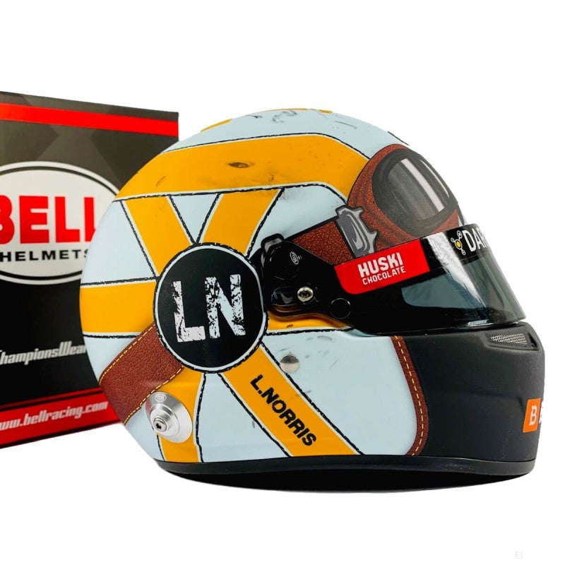 Lando Norris Mini Helmet 2021 Gulf edition 1:2 - FansBRANDS®
