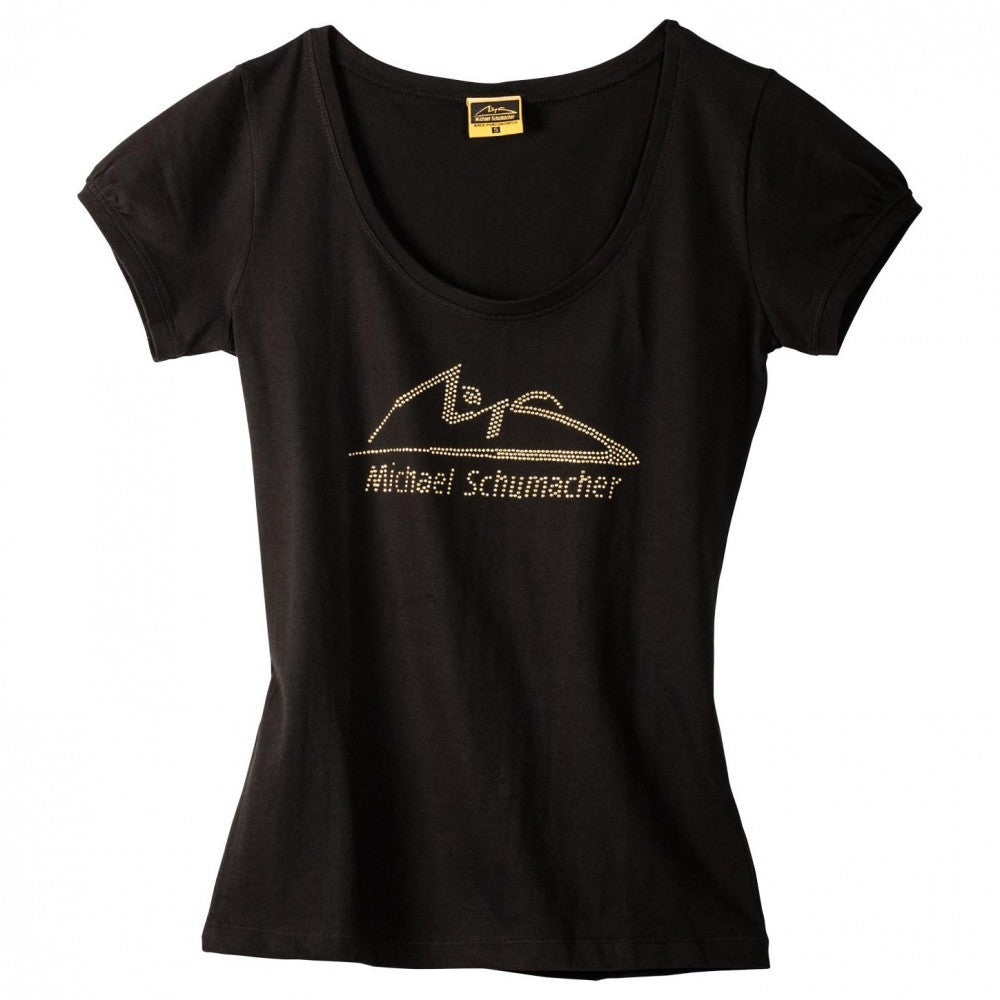 Michael Schumacher Womens T-shirt, Round Neck, Black, 2015