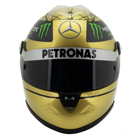 Michael Schumacher Mini Helmet, 1:2 scale, 2011 Spa, Gold, 2020