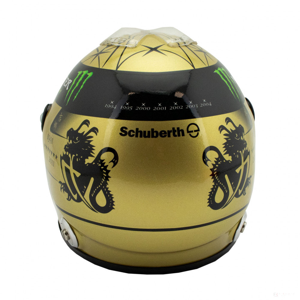 Michael Schumacher Mini Helmet, 1:2 scale, 2011 Spa, Gold, 2020 - FansBRANDS®