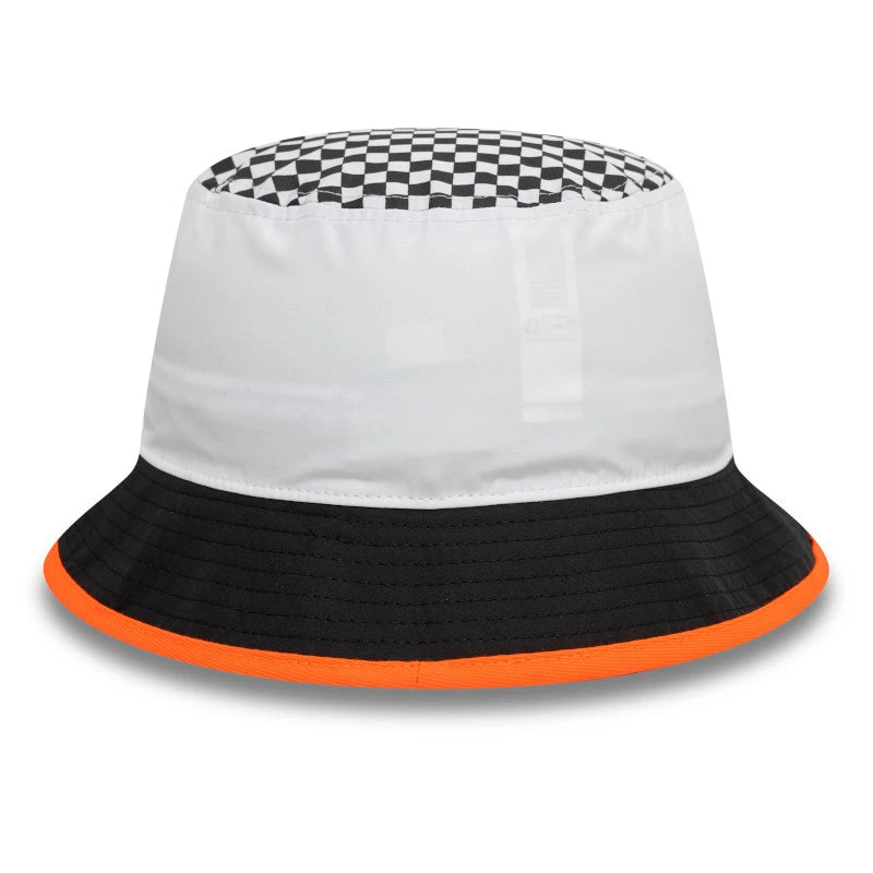 McLaren Checkered Tapered Bucket Hat, White 🔥