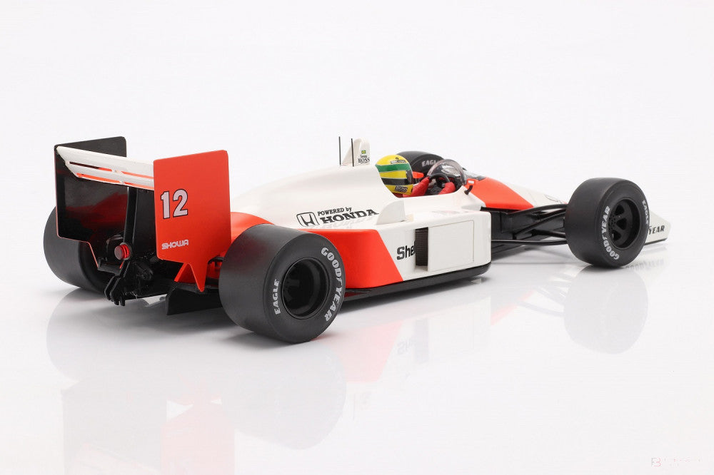Ayrton Senna Model Car, McLaren MP4/4 #12 Winner Japan GP 1988, 1:18 scale, White, 1988