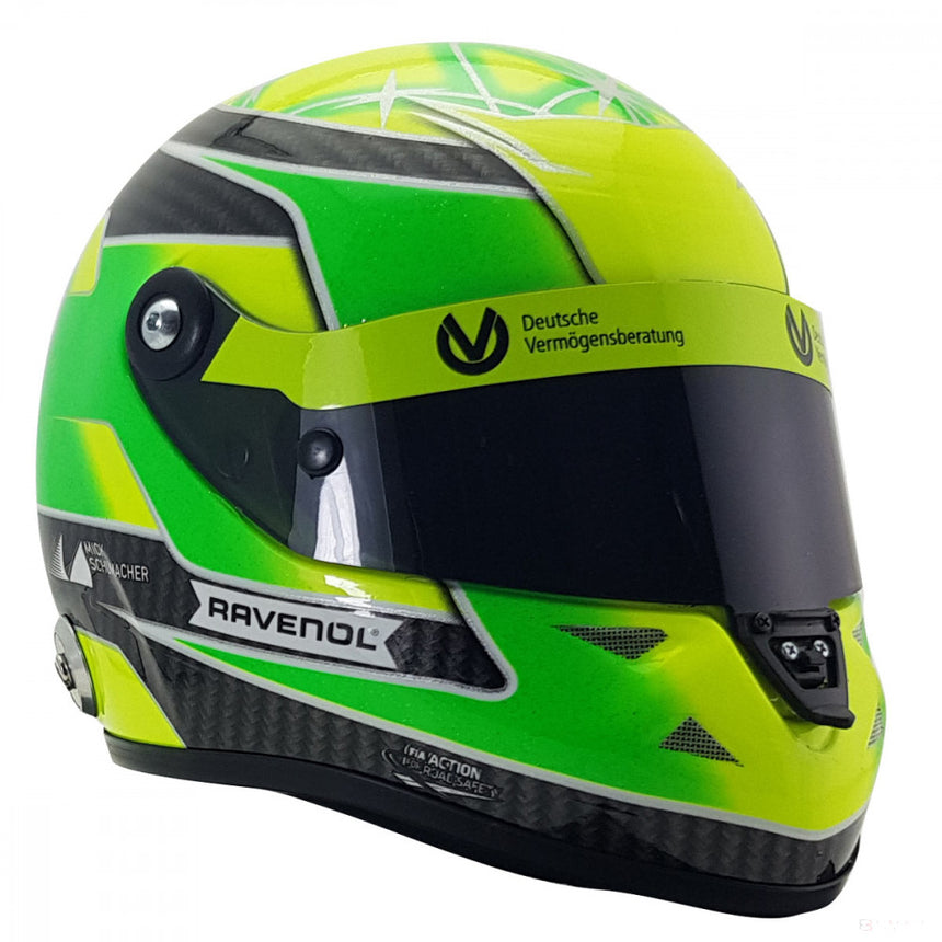 Mick Schumacher Mini Helmet, 1:2 scale, Green, 2018 - FansBRANDS®