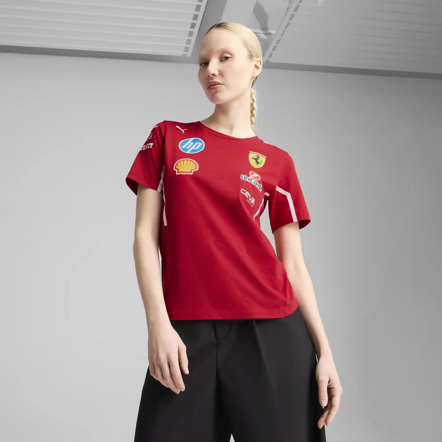 Camiseta del equipo Ferrari para mujer 🔥
