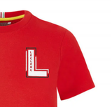 Camiseta infantil Ferrari, Charles Leclerc, roja, 2020