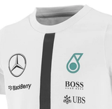 Camiseta infantil Mercedes Team, blanca, 2015