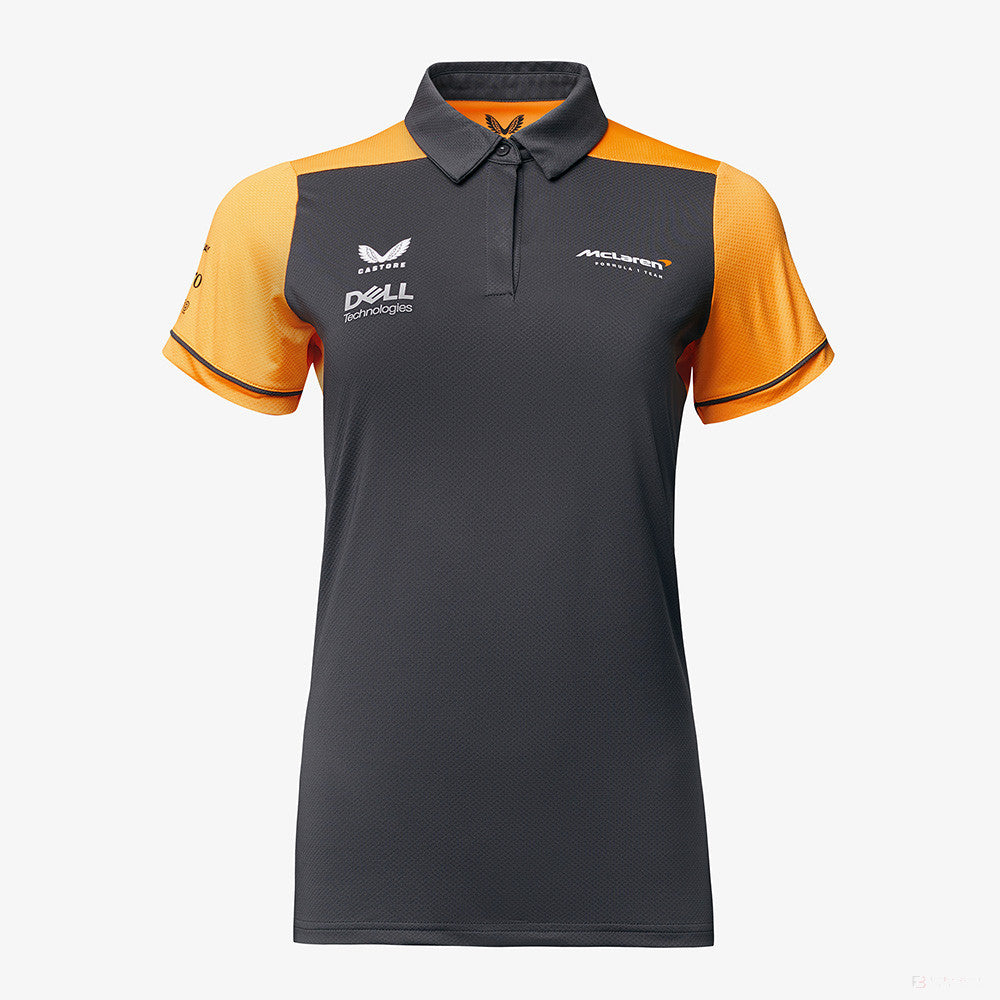 McLaren Womens Polo, Team, Grey, 2022