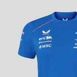 Blue T-shirt with Alpine logo on the front