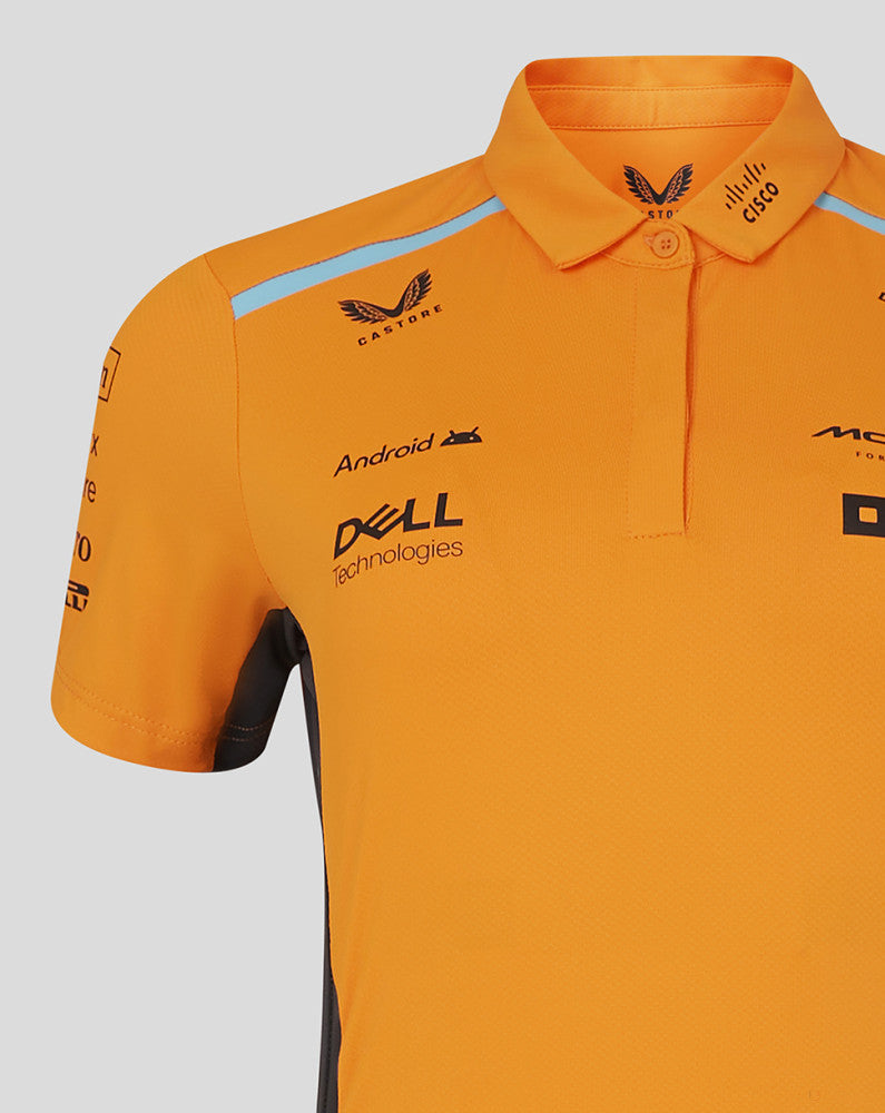 McLaren polo, Castore, team, women, orange, 2024 - FansBRANDS®