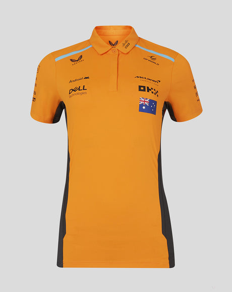 McLaren polo, Castore, Oscar Piastri, women, orange - FansBRANDS®