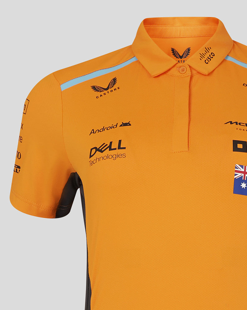 McLaren polo, Castore, Oscar Piastri, women, orange - FansBRANDS®