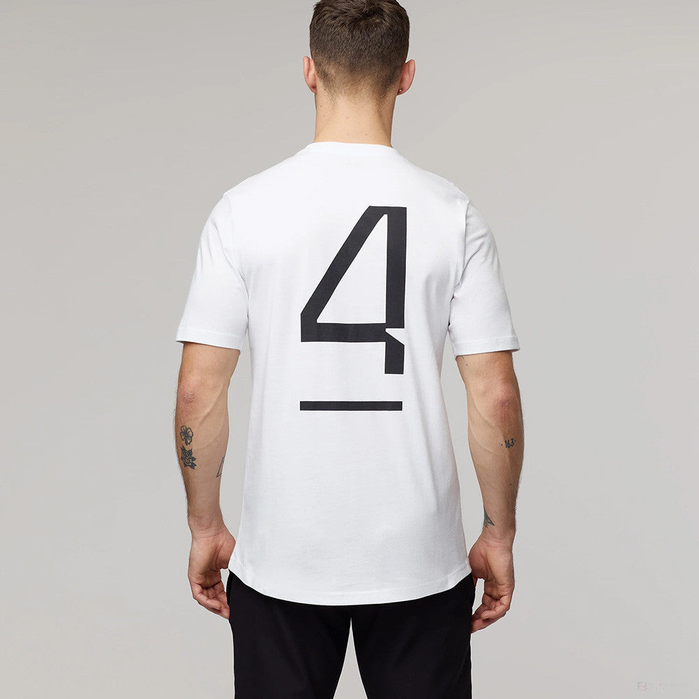 McLaren T-Shirt, Lando Norris #4, White, 2022 - FansBRANDS®