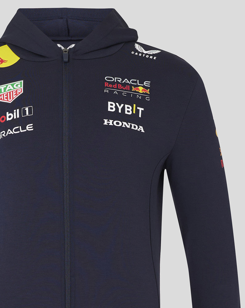 Red Bull sweatshirt, Castore, team, full zip, blue, 2024 - FansBRANDS®