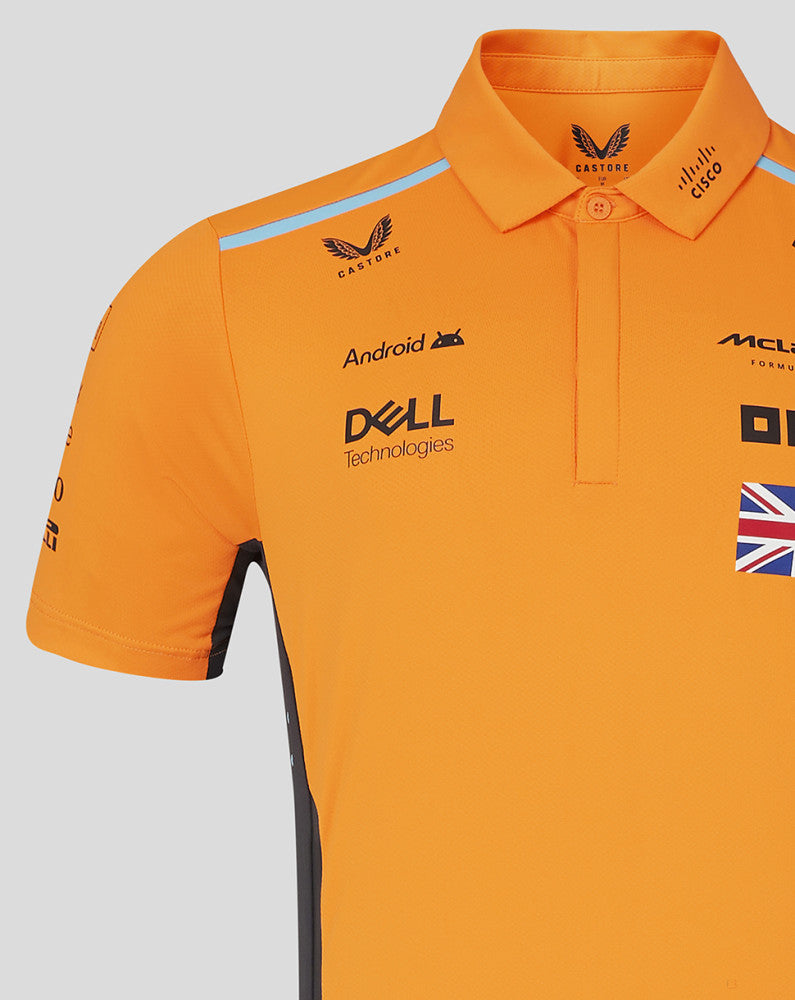 McLaren polo, Castore, Lando Norris, orange - FansBRANDS®