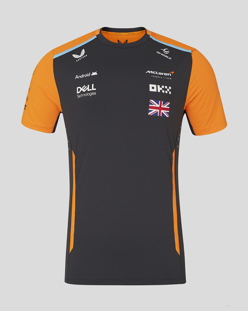 McLaren t-shirt, Castore, Lando Norris, gray - FansBRANDS®