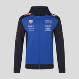 Red Bull hoodie, team, full zip, blue