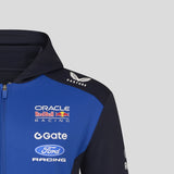 Red Bull hoodie, team, full zip, blue