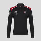 Haas F1 sweatshirt, quarter zip, team, black