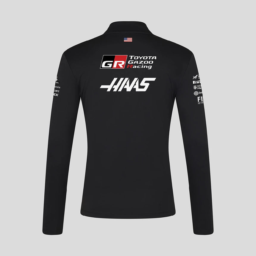 Haas F1 sweatshirt, quarter zip, team, black