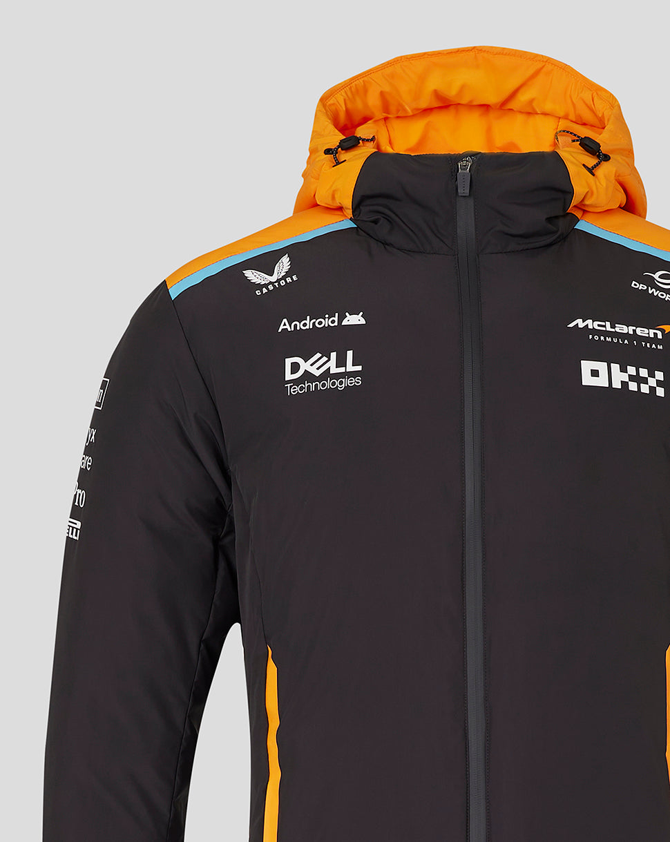 McLaren jacket, Castore, team, longline padded, gray, 2024