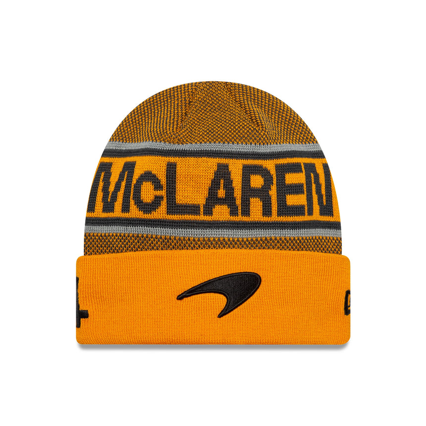 Gorro de lana con puños de Lando Norris de McLaren, colores del equipo 🔥