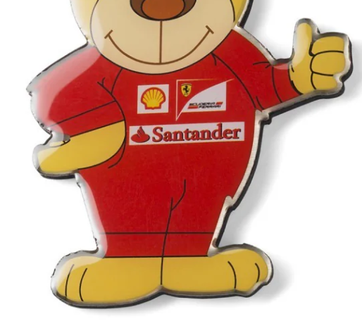 Imán para nevera Ferrari, osito de peluche, rojo, 2016