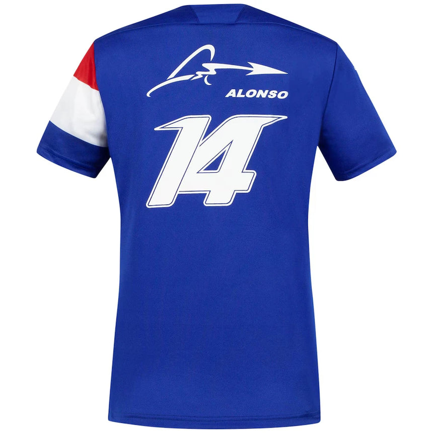 Camiseta Alpine para mujer, equipo Fernando Alonso 14, azul, 2021