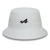 Alpine bucket hat, New Era, metal badge, white