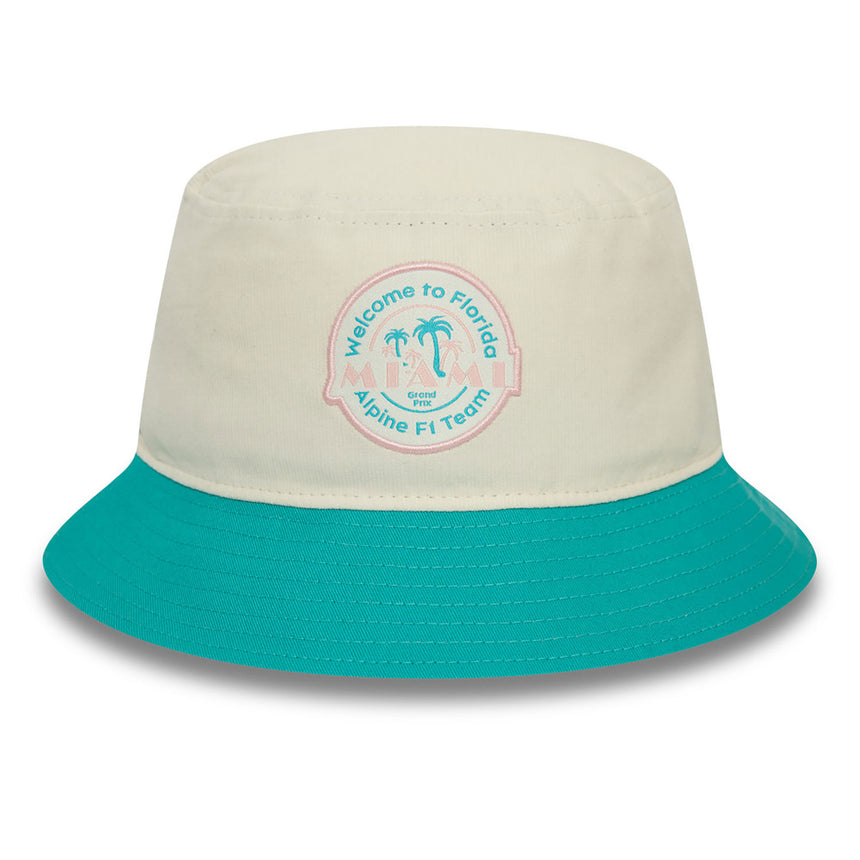 Sombrero de pescador Alpine, New Era, Miami, Adulto, Blanco, 2024
