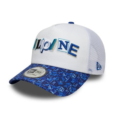 Alpine trucker cap, AOP, white