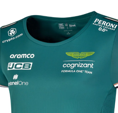 Camiseta oficial del equipo Aston Martin Aramco Cognizant F1 (mujer, 2023)
