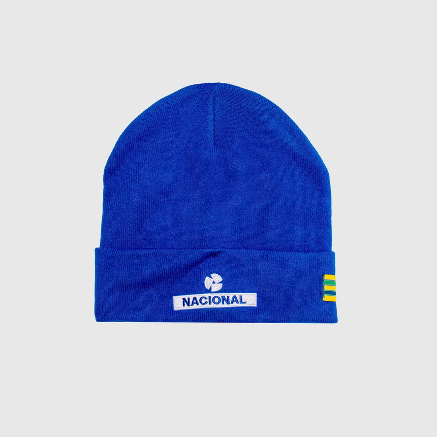 Ayrton Senna, nacional, beanie, blue