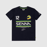 Ayrton Senna t-shirt, 12 stripe, blue