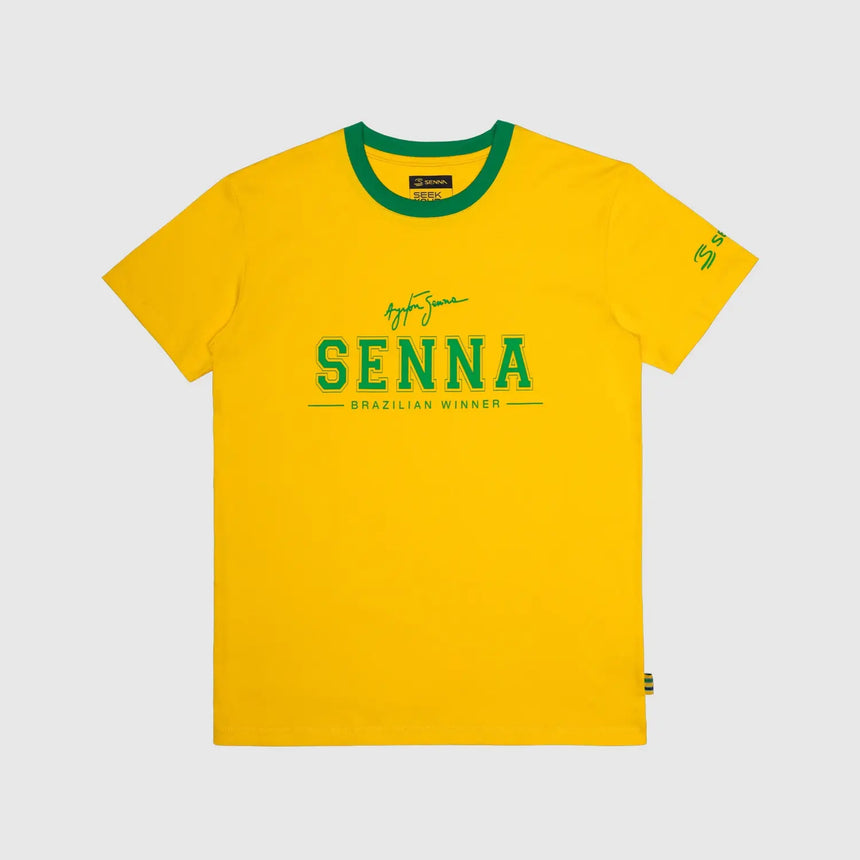 Ayrton Senna t-shirt, brazil, yellow