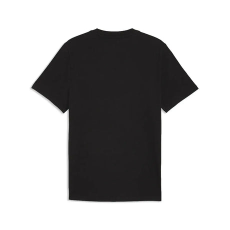 Black T-shirt back view.