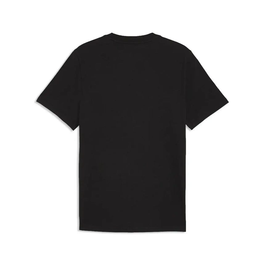 Black T-shirt back view.