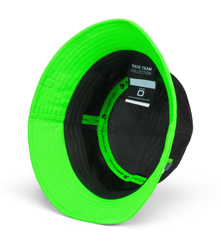 Gorra de pescador Kick Sauber, CODE ZERO, equipo, carrera, negra, 2024