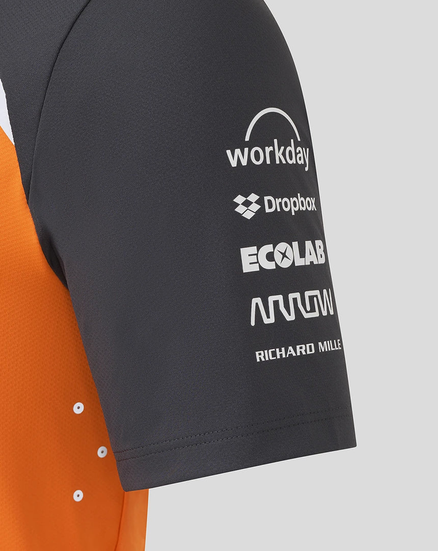 Camiseta naranja con la configuración del equipo McLaren F1 🔥