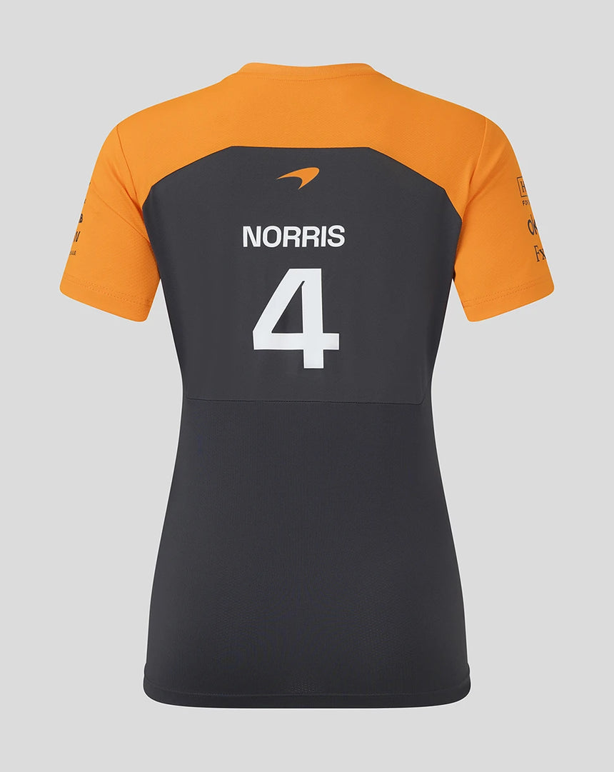 Camiseta de configuración del equipo McLaren F1, Lando Norris, para mujer 🔥