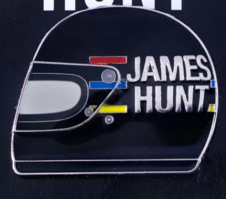 Pin de James Hunt, casco 1976, negro, 2019