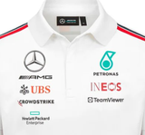 Polo para hombre del equipo Mercedes, blanco, 2023
