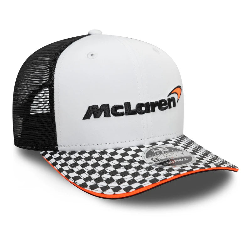Gorra 9FIFTY con visera a cuadros de McLaren, blanca 🔥