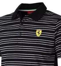 Ferrari Polo, a rayas, negro, 2011
